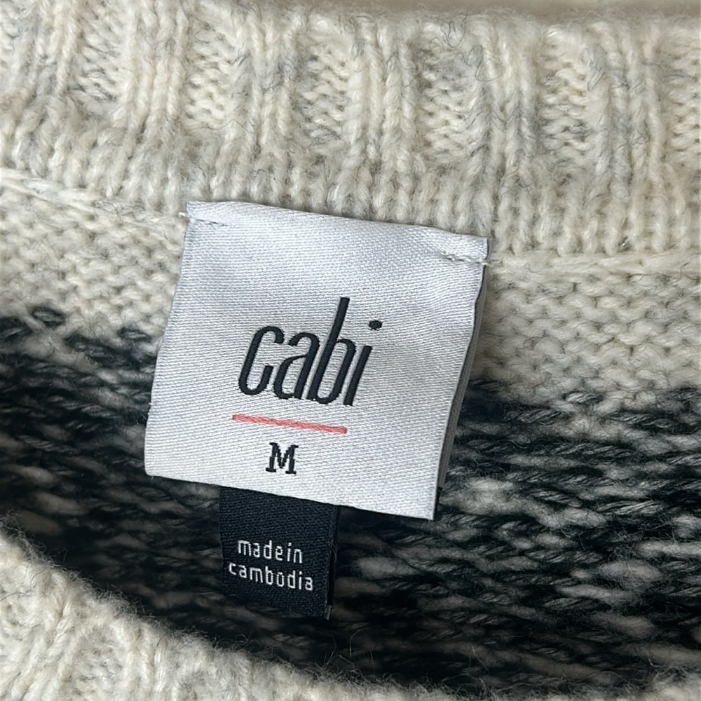 CABI Chalet Pullover Sweater 4410 Holiday Festive Size Medium - Picture 10 of 16